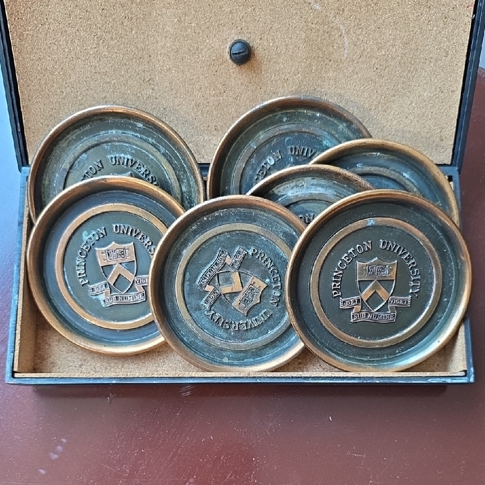 SOLD L.E. Mason Co. Princeton University Collector Memorabilia Bronze Coasters